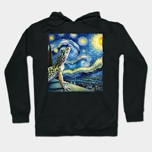 Vivid Vibes Gecko-inspired Tees Starry Night and Style to Wardrobes Hoodie